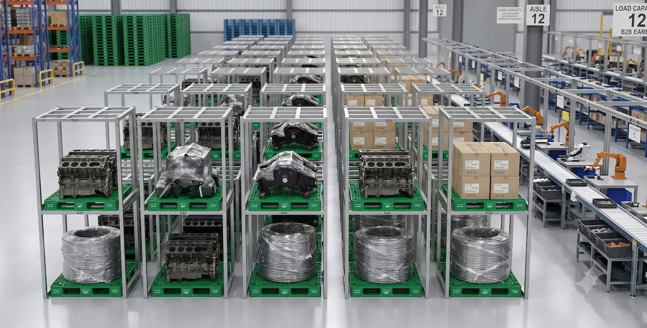 Customizable portable U-Rack nesting rack system for high-density warehouse storage in Malaysia.